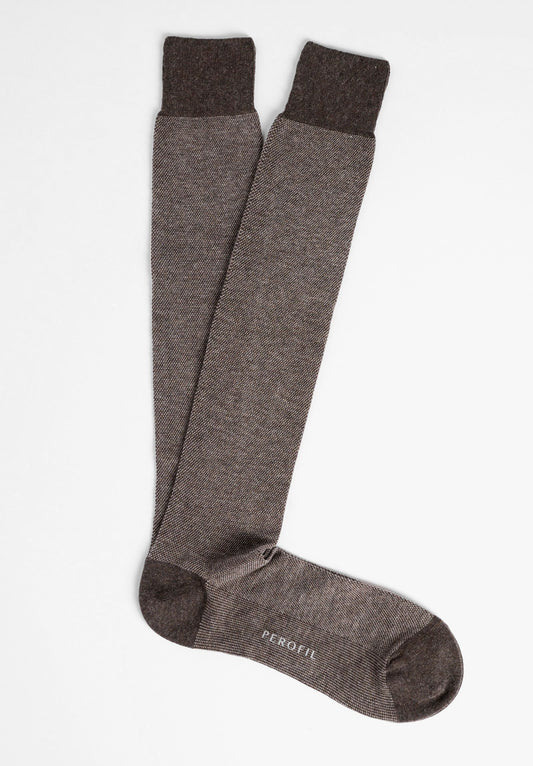 CALZA LUNGA IN COTONE E CASHMERE OXFORD PEROFIL