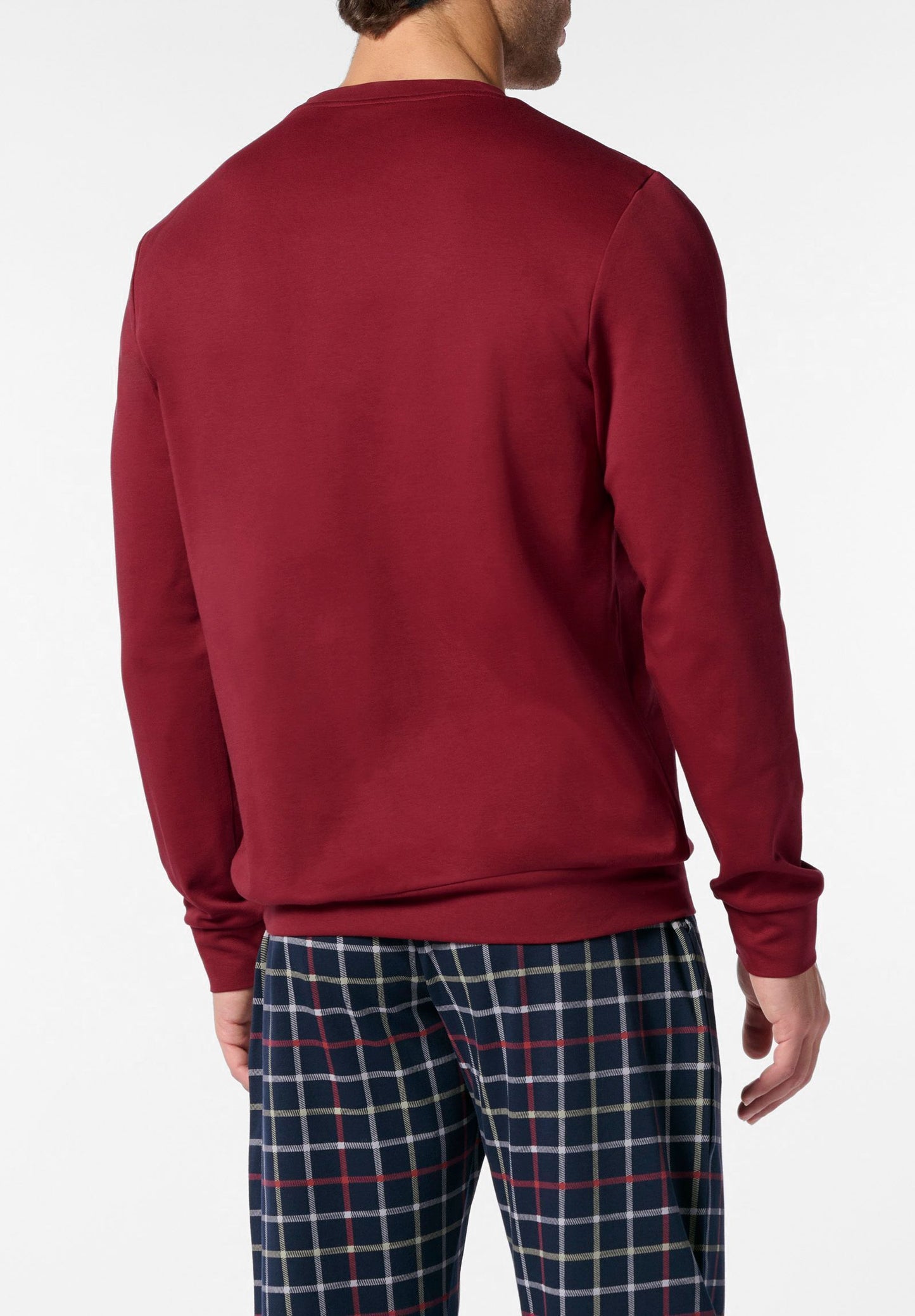 PIGIAMA UNISEX GIROCOLLO IN CALDO COTONE STAMPA CHECK PEROFIL