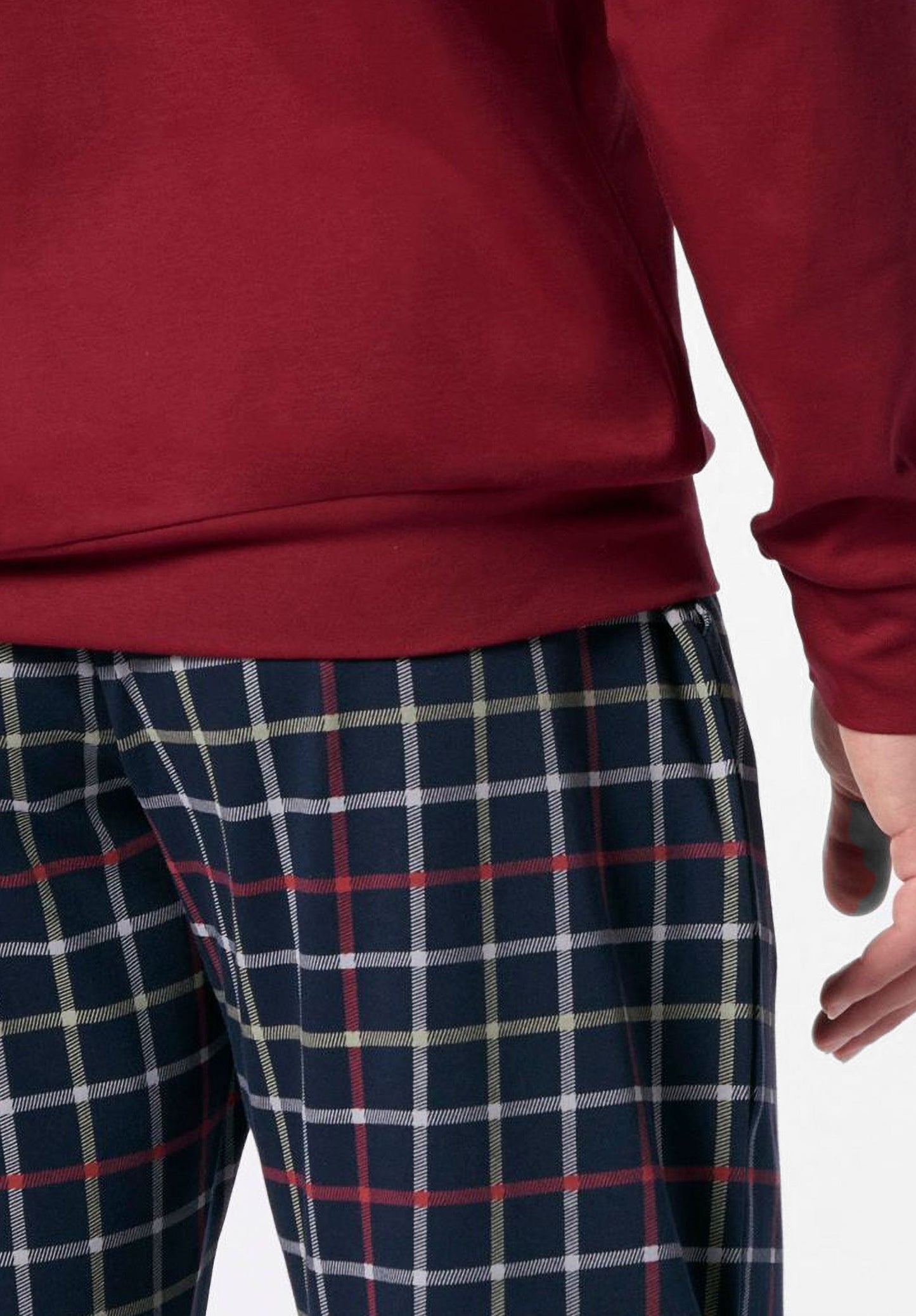 PIGIAMA UNISEX GIROCOLLO IN CALDO COTONE STAMPA CHECK PEROFIL