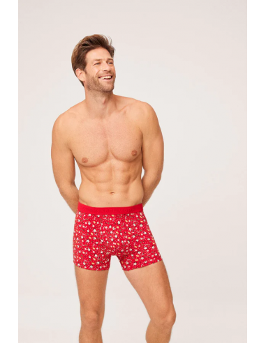 SET BOXER UOMO + CALZINI IN COTONE ROSSO YSABEL MORA