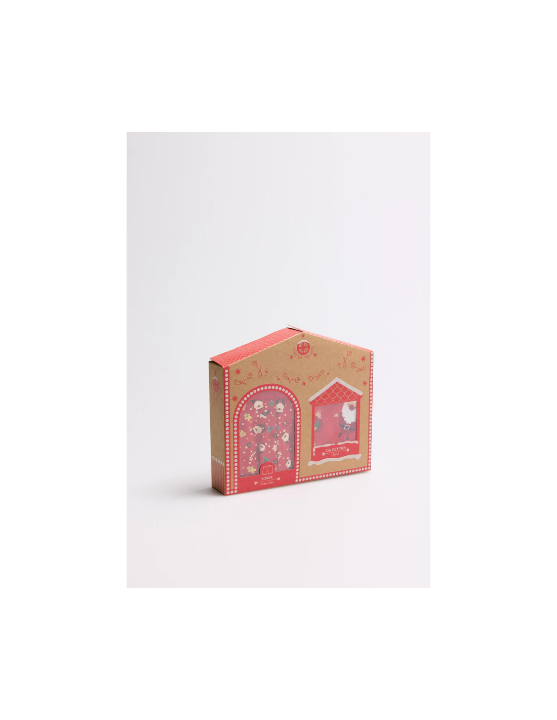 SET BOXER UOMO + CALZINI IN COTONE ROSSO YSABEL MORA