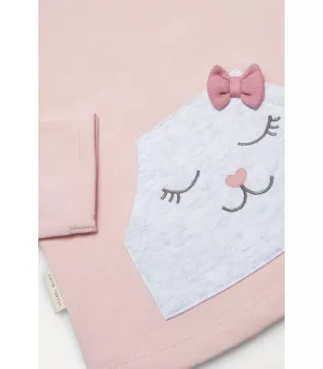 COMPLETO NEONATO ROSA CON STAMPA CONIGLIETTO YSABEL MORA