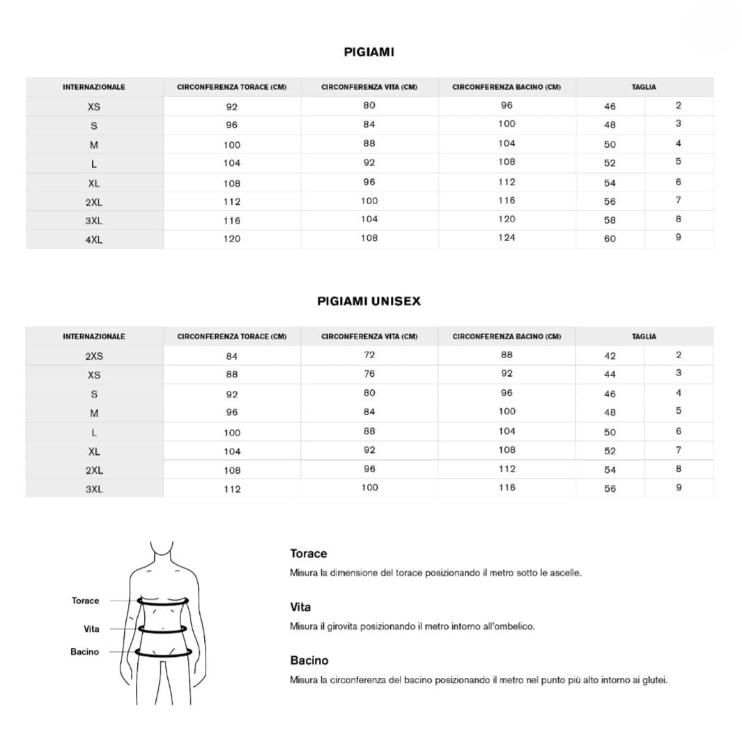 PIGIAMA UNISEX LUPETTO IN CALDO COTONE STAMPA CHEVRON PEROFIL