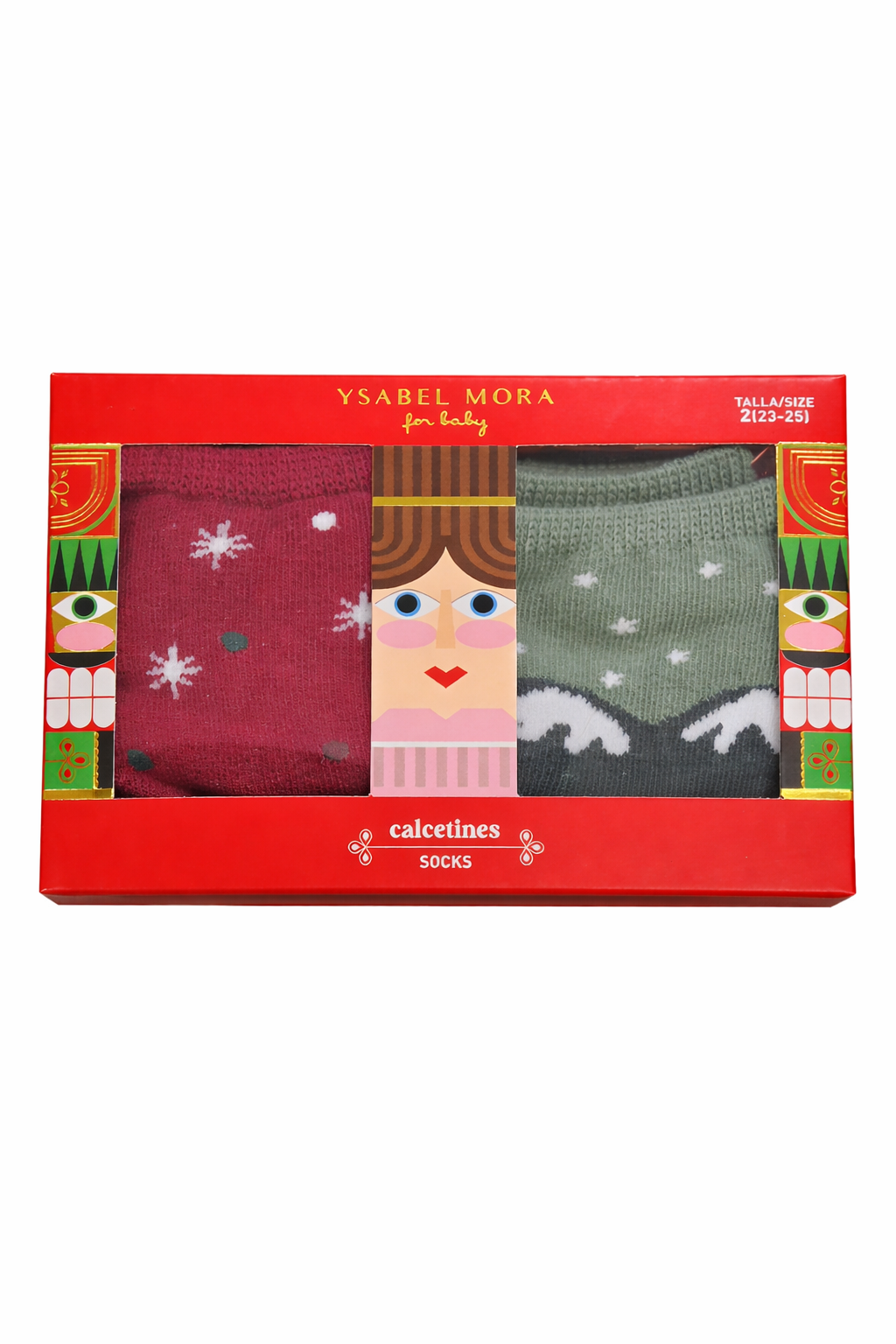 SET CALZINI BIMBI NATALIZI IN CONFEZIONE DA 2 YSABEL MORA