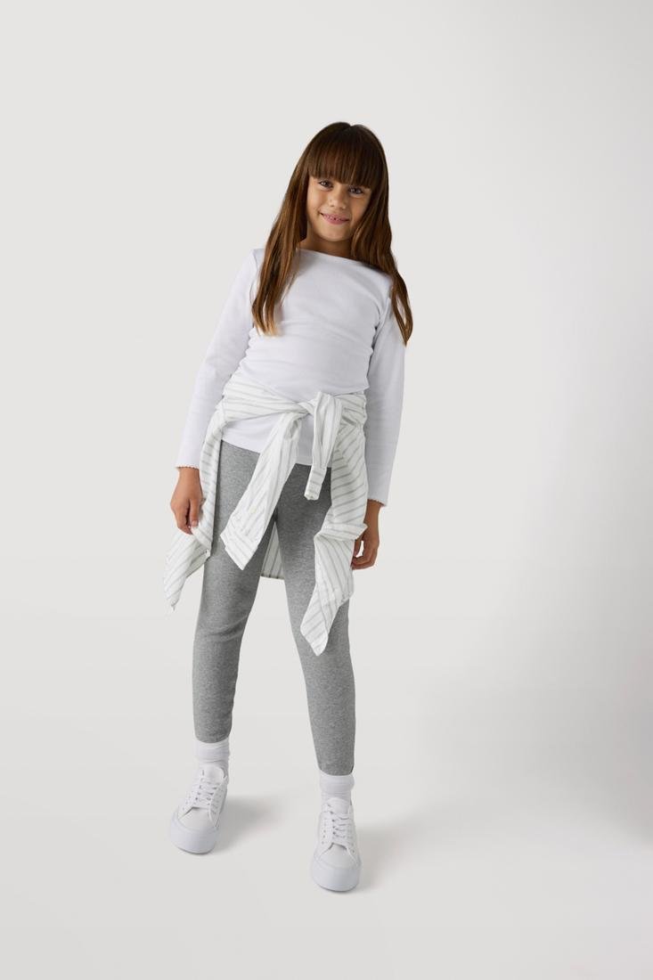 LEGGINGS TERMICO GRIGIO IN COTONE BAMBINA YSABEL MORA