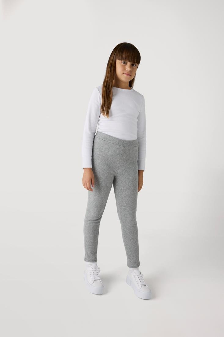 LEGGINGS TERMICO GRIGIO IN COTONE BAMBINA YSABEL MORA