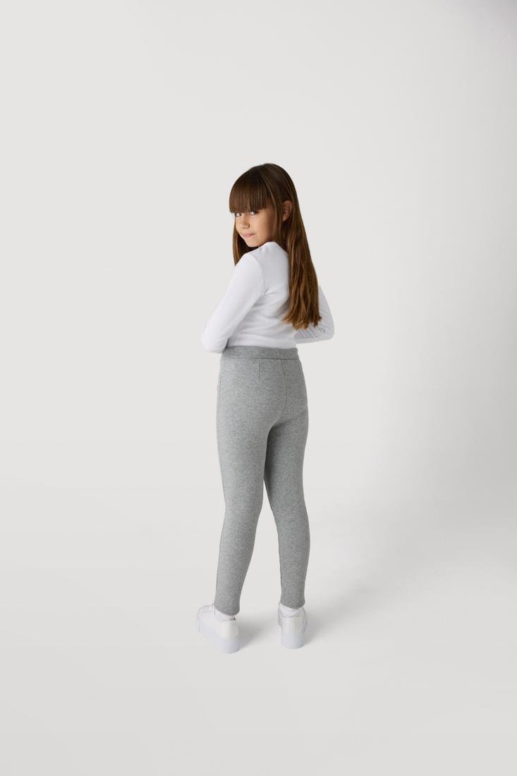 LEGGINGS TERMICO GRIGIO IN COTONE BAMBINA YSABEL MORA