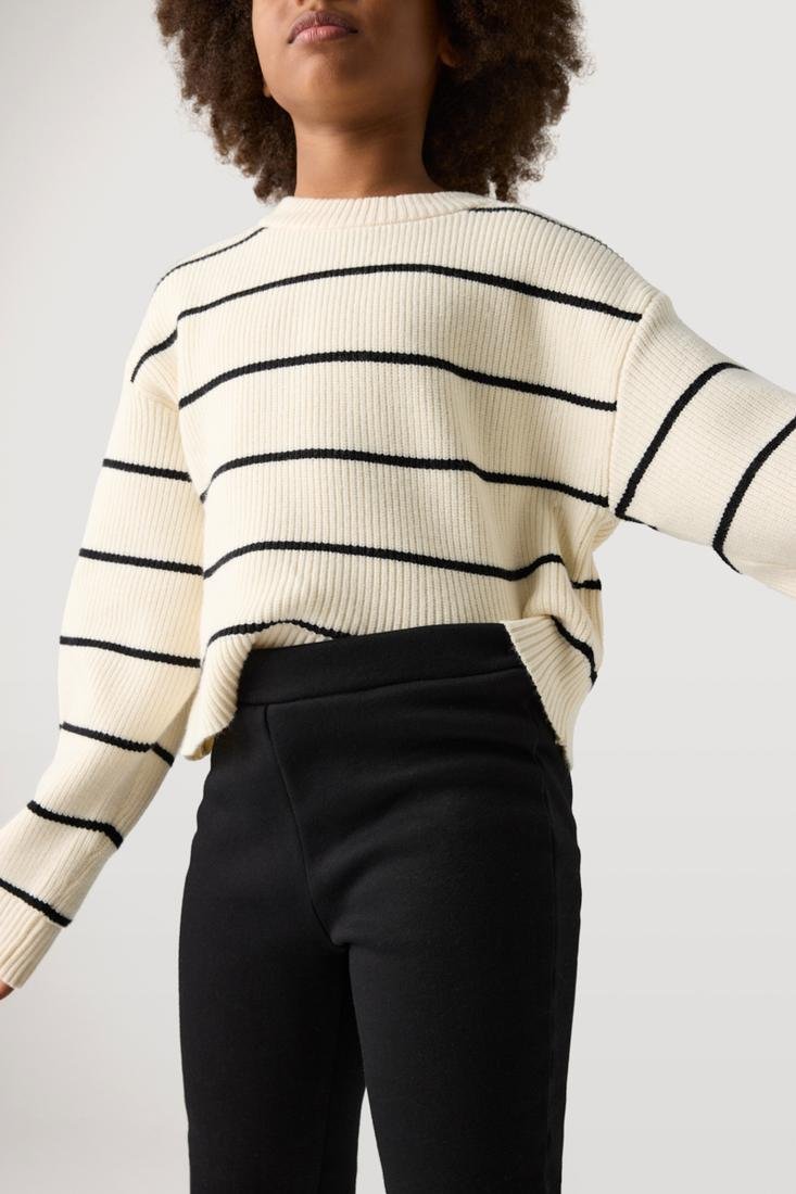 LEGGINGS TERMICO NERO IN COTONE BAMBINA YSABEL MORA