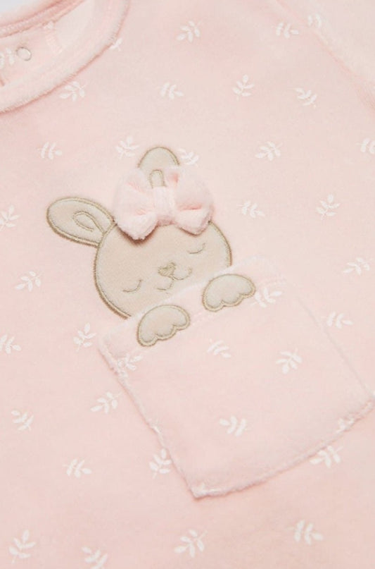 TUTINA ROSA A MANICHE LUNGHE CON CONIGLIETTO YSABEL MORA